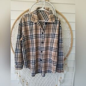 Hazelnut Cozy Plaid Buttondown Size Medium